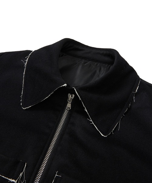 IEY(アイイーワイ)の「【IEY】【2021AW】CUTTING WOOL SHORT JUMPER IYJPBD001(ブルゾン・メンズ・ブラック/ダークグレー・M/L)」の15枚目の写真