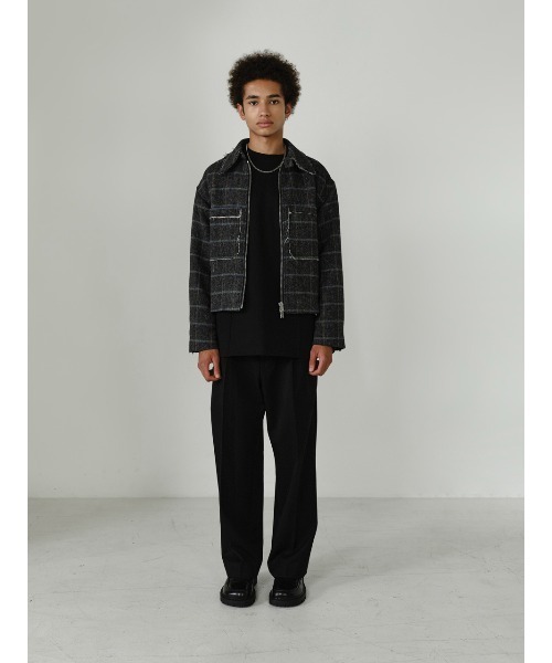 IEY(アイイーワイ)の「【IEY】【2021AW】CUTTING WOOL SHORT JUMPER IYJPBD001(ブルゾン・メンズ・ブラック/ダークグレー・M/L)」の18枚目の写真