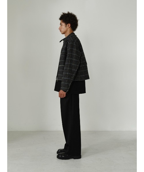 IEY(アイイーワイ)の「【IEY】【2021AW】CUTTING WOOL SHORT JUMPER IYJPBD001(ブルゾン・メンズ・ブラック/ダークグレー・M/L)」の20枚目の写真