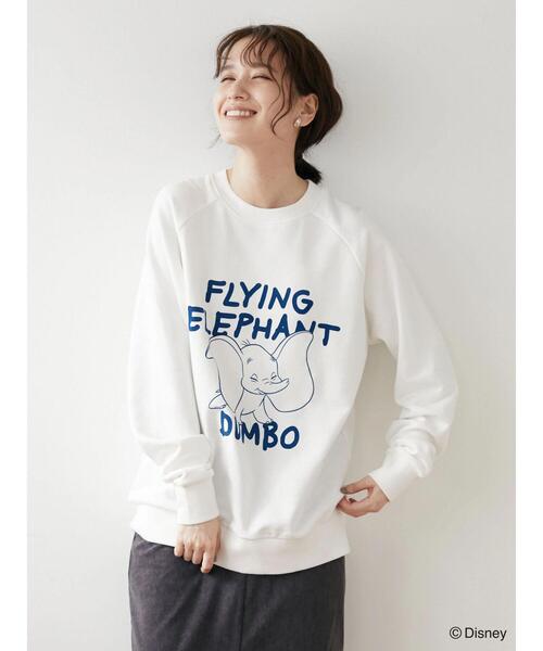 Green Parks(グリーンパークス)の「Dumbo/裏毛プルオーバー*(スウェット・レディース・ホワイト/グリーン・FREE)」の3枚目の写真