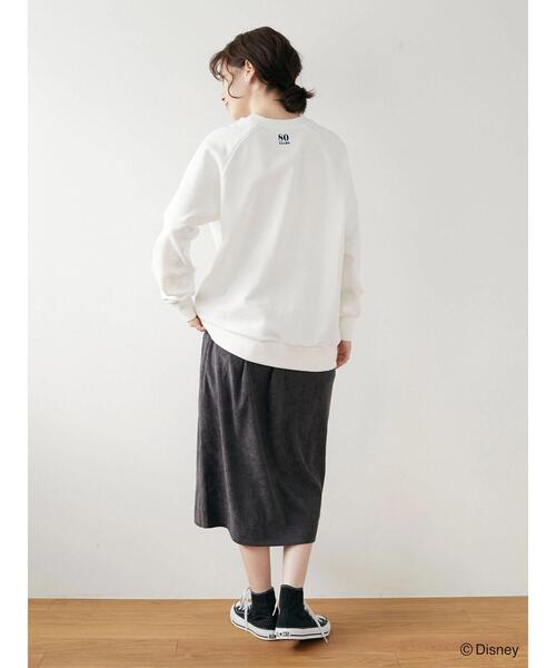 Green Parks(グリーンパークス)の「Dumbo/裏毛プルオーバー*(スウェット・レディース・ホワイト/グリーン・FREE)」の7枚目の写真