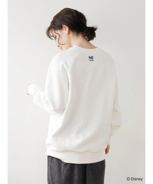 Green Parks(グリーンパークス)の「Dumbo/裏毛プルオーバー*(スウェット・レディース・ホワイト/グリーン・FREE)」の9枚目の写真