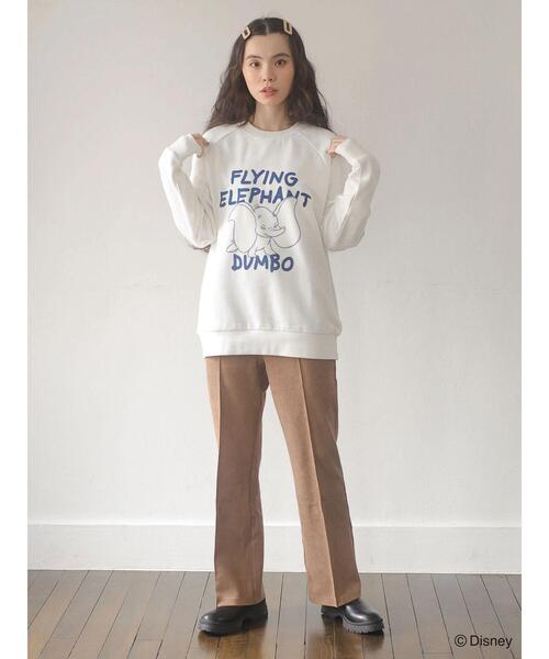 Green Parks(グリーンパークス)の「Dumbo/裏毛プルオーバー*(スウェット・レディース・ホワイト/グリーン・FREE)」の15枚目の写真