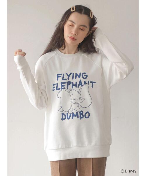 Green Parks(グリーンパークス)の「Dumbo/裏毛プルオーバー*(スウェット・レディース・ホワイト/グリーン・FREE)」の17枚目の写真