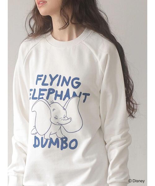 Green Parks(グリーンパークス)の「Dumbo/裏毛プルオーバー*(スウェット・レディース・ホワイト/グリーン・FREE)」の18枚目の写真