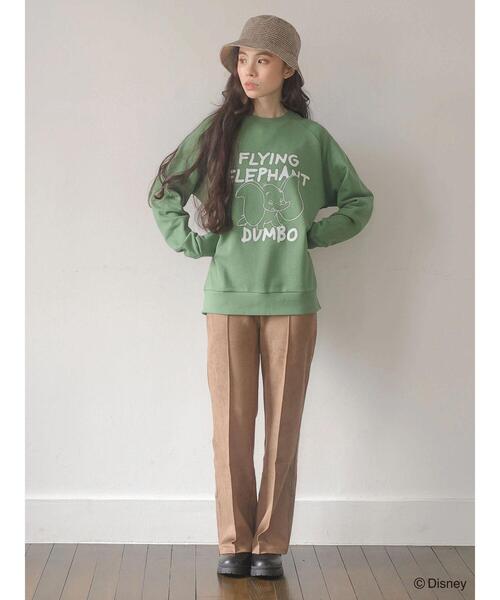 Green Parks(グリーンパークス)の「Dumbo/裏毛プルオーバー*(スウェット・レディース・ホワイト/グリーン・FREE)」の19枚目の写真