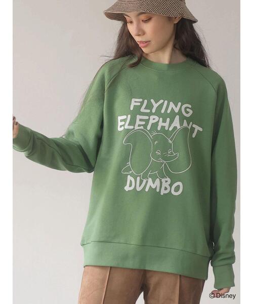 Green Parks(グリーンパークス)の「Dumbo/裏毛プルオーバー*(スウェット・レディース・ホワイト/グリーン・FREE)」の21枚目の写真