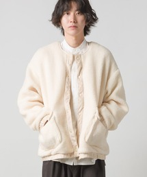 OMNES | メンズ ストレッチボア布帛使いカーディガン ブルゾン(ブルゾン)