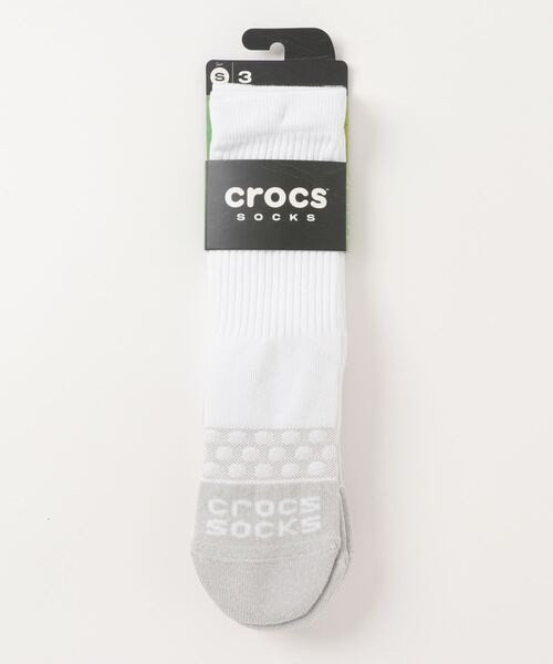 crocs(クロックス)の「クロックス crocs クロックス ソックス アダルト クルー ソリッド 3 パック Crocs Socks Adult Crew Solid 3-Pack(ソックス/靴下・レディース・マルチ/ホワイト・S/M/L)」の2枚目の写真