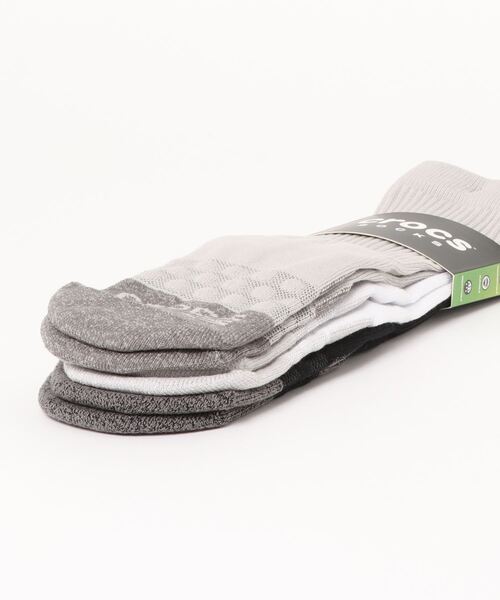crocs(クロックス)の「クロックス crocs クロックス ソックス アダルト クルー ソリッド 3 パック Crocs Socks Adult Crew Solid 3-Pack(ソックス/靴下・レディース・マルチ/ホワイト・S/M/L)」の3枚目の写真