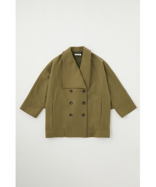 MOUSSY（マウジー）の「BIG COLLAR PONCHO コート（ポンチョ・レディース・カーキ/ブラック/グレー・2/1）」の13枚目の写真