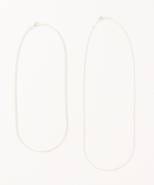 Lace Ladies（レースレディース）の「シンプル チェーンネックレス 2点セット（ネックレス・レディース・シルバー・FREE）」の2枚目の写真
