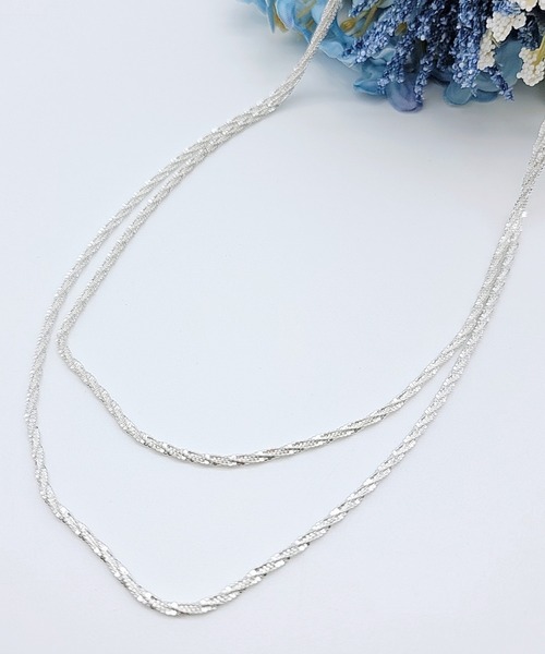 Lace Ladies（レースレディース）の「シンプル チェーンネックレス 2点セット（ネックレス・レディース・シルバー・FREE）」の4枚目の写真