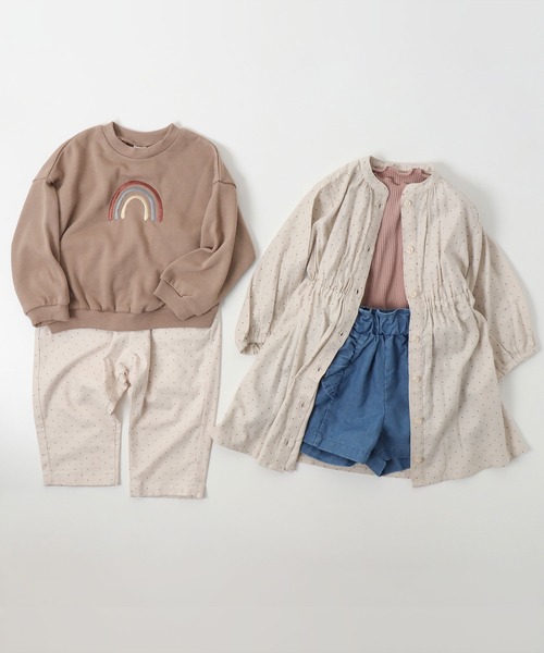 apres les cours(アプレレクール)の「DOTシャツワンピース(シャツワンピース・キッズ・アイボリー・120/80/110/130/90/140/100)」の7枚目の写真