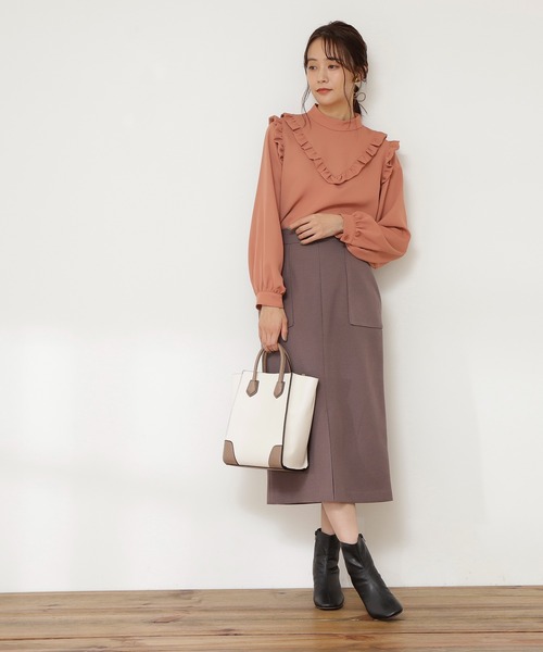 N.（N. Natural Beauty Basic）（エヌエヌナチュラルビューティーベーシック）の「◆スクエアコンビトートバッグ（トートバッグ・レディース・ベージュ/ライトグリーン/ブラック・ﾌﾘ-）」の22枚目の写真