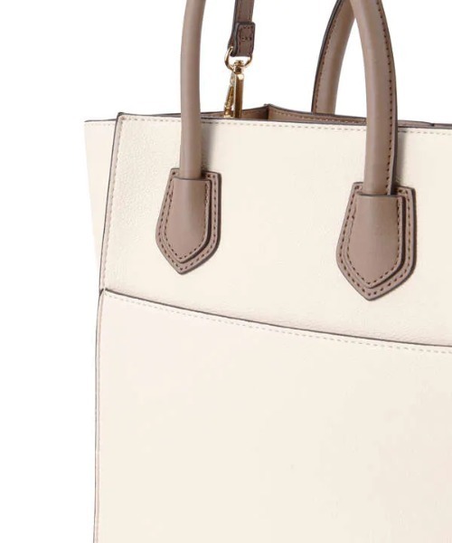 N.（N. Natural Beauty Basic）（エヌエヌナチュラルビューティーベーシック）の「◆スクエアコンビトートバッグ（トートバッグ・レディース・ベージュ/ライトグリーン/ブラック・ﾌﾘ-）」の13枚目の写真