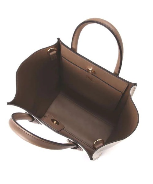 N.（N. Natural Beauty Basic）（エヌエヌナチュラルビューティーベーシック）の「◆スクエアコンビトートバッグ（トートバッグ・レディース・ベージュ/ライトグリーン/ブラック・ﾌﾘ-）」の9枚目の写真