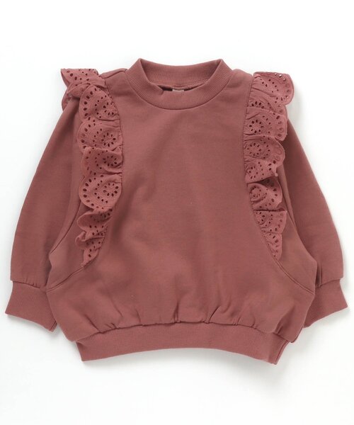 apres les cours（アプレレクール）の「レースフリルトレーナー（スウェット・キッズ・ミント/イエロー/レンガ/ベージュ/ブルー/ピンク・140/90/110/130/100/80/120）」の6枚目の写真