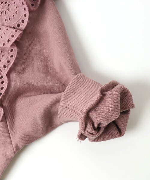 apres les cours（アプレレクール）の「レースフリルトレーナー（スウェット・キッズ・ミント/イエロー/レンガ/ベージュ/ブルー/ピンク・140/90/110/130/100/80/120）」の22枚目の写真