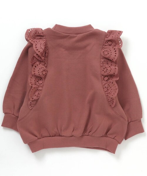 apres les cours（アプレレクール）の「レースフリルトレーナー（スウェット・キッズ・ミント/イエロー/レンガ/ベージュ/ブルー/ピンク・140/90/110/130/100/80/120）」の18枚目の写真