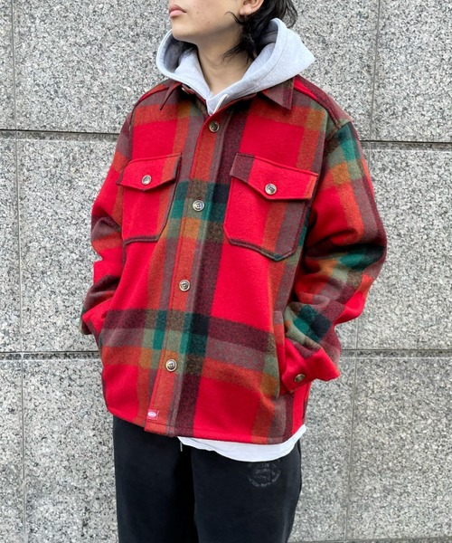 WHO'S WHO gallery(フーズフーギャラリー)の「【KOOKY'N/クーキー】チェックCPOジャケット(ブルゾン・メンズ・ネイビー/グリーン・FREE)」の2枚目の写真