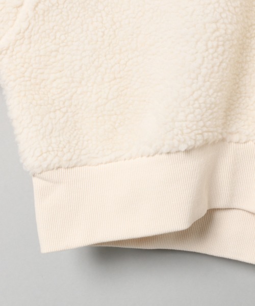 JEANASIS（ジーナシス）の「フロントZIPボアショートフーディ/257357（パーカー・レディース・ブラウン/オフホワイト・FREE）」の7枚目の写真