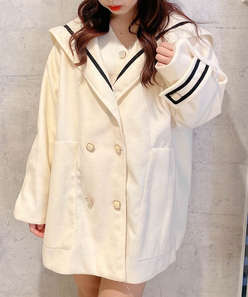 Rmine（アールマイン）の「配色ラインセーラーコート（その他アウター