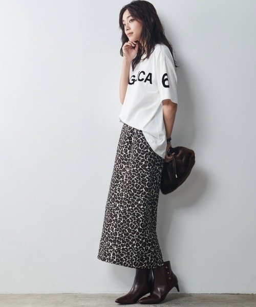 CHIC STYLE(シックスタイル)の「<大きいサイズ>レオパードジャガードタイトロングスカート シックスタイル(スカート・レディース・ブラウン系/ブラック系・5/7/2/4/3/6/1)」の18枚目の写真