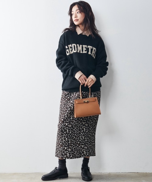 レオパードジャガードタイトスカート AZUL BY MOUSSY | レオパードジャガードタイトスカート