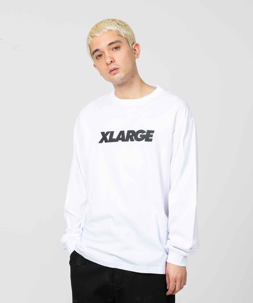 XLARGE（エクストララージ）の「STANDARD LOGO L/S TEE（Tシャツ/カットソー・メンズ・パープル/ブラック/ブルー/ホワイト/グリーン・S/M/L/XL）」の2枚目の写真