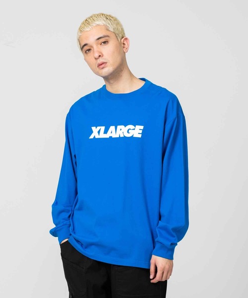 XLARGE（エクストララージ）の「STANDARD LOGO L/S TEE（Tシャツ/カットソー・メンズ・パープル/ブラック/ブルー/ホワイト/グリーン・S/M/L/XL）」の4枚目の写真