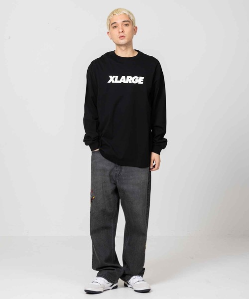 XLARGE（エクストララージ）の「STANDARD LOGO L/S TEE（Tシャツ/カットソー・メンズ・パープル/ブラック/ブルー/ホワイト/グリーン・S/M/L/XL）」の17枚目の写真