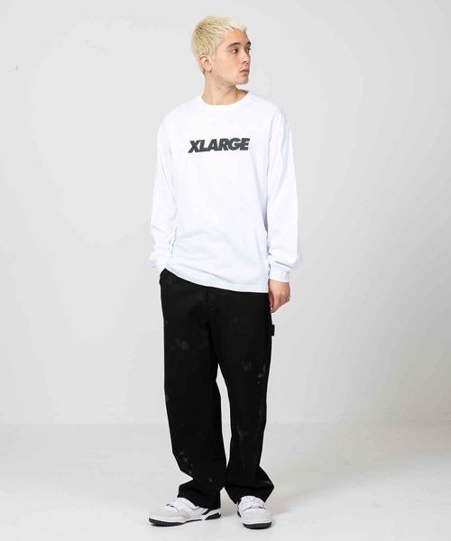 XLARGE（エクストララージ）の「STANDARD LOGO L/S TEE（Tシャツ/カットソー・メンズ・パープル/ブラック/ブルー/ホワイト/グリーン・S/M/L/XL）」の9枚目の写真