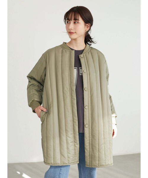 Furryrate（ファーリーレート）の「・furry rate ストライプキルトロングコート＊（その他アウター・レディース・カーキ/ブラック・FREE）」の16枚目の写真