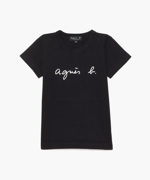agnes b.(アニエスベー)の「S137 E TS キッズ ロゴTシャツ(Tシャツ/カットソー・キッズ・ブラック・MEDIUM/LARGE/SMALL/X-LARGE)」の1枚目の写真