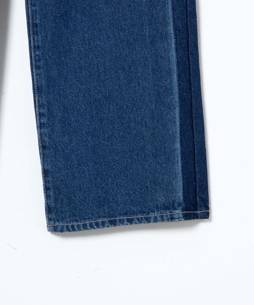 WEGO（ウィゴー）の「WEGO/ウエストフィットワイドストレートラインパンツ（デニムパンツ・レディース・インディゴブルー/ブラック系その他・MEDIUM/SMALL/LARGE）」の22枚目の写真