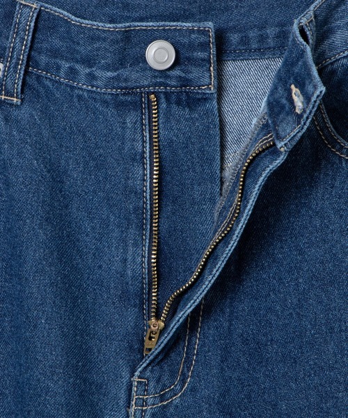 WEGO（ウィゴー）の「WEGO/ウエストフィットワイドストレートラインパンツ（デニムパンツ・レディース・インディゴブルー/ブラック系その他・MEDIUM/SMALL/LARGE）」の16枚目の写真