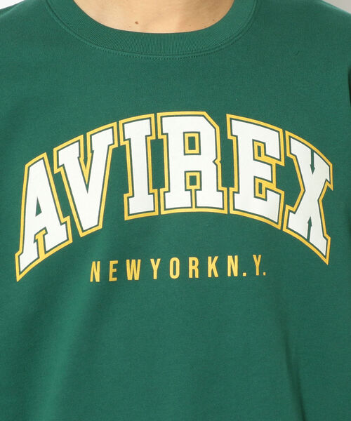 AVIREX（アヴィレックス）の「【直営店限定】ニューヨーク カレッジ ロゴ スウェット / NEWYORK COLLEGE LOGO SWEAT / アヴィレックス / AVIREX（スウェット・メンズ・グリーン/パープル/チャコールグレー・MEDIUM/LARGE/X-LARGE）」の7枚目の写真