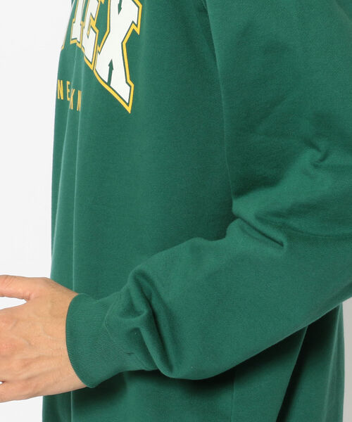 AVIREX（アヴィレックス）の「【直営店限定】ニューヨーク カレッジ ロゴ スウェット / NEWYORK COLLEGE LOGO SWEAT / アヴィレックス / AVIREX（スウェット・メンズ・グリーン/パープル/チャコールグレー・MEDIUM/LARGE/X-LARGE）」の8枚目の写真