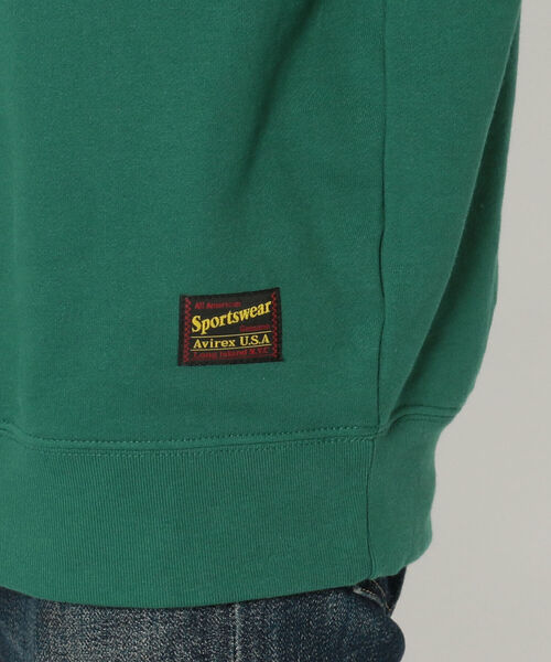 AVIREX（アヴィレックス）の「【直営店限定】ニューヨーク カレッジ ロゴ スウェット / NEWYORK COLLEGE LOGO SWEAT / アヴィレックス / AVIREX（スウェット・メンズ・グリーン/パープル/チャコールグレー・MEDIUM/LARGE/X-LARGE）」の9枚目の写真