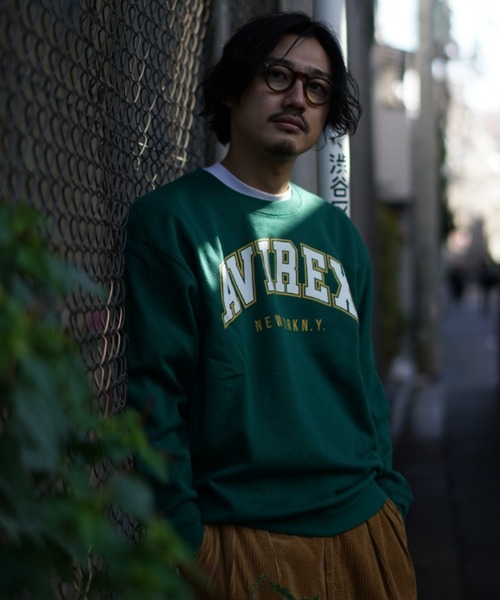 AVIREX（アヴィレックス）の「【直営店限定】ニューヨーク カレッジ ロゴ スウェット / NEWYORK COLLEGE LOGO SWEAT / アヴィレックス / AVIREX（スウェット・メンズ・グリーン/パープル/チャコールグレー・MEDIUM/LARGE/X-LARGE）」の20枚目の写真