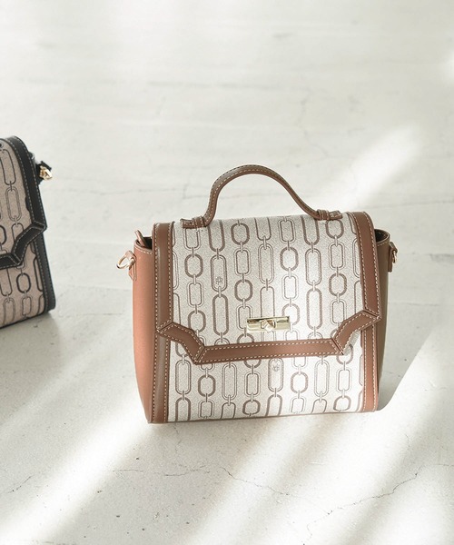 ROPE' PICNIC（ロペピクニック）の「モノグラムフラップミドルショルダーバッグ（ショルダーバッグ・レディース・ブラウン/ブラック系その他・FREE）」の2枚目の写真