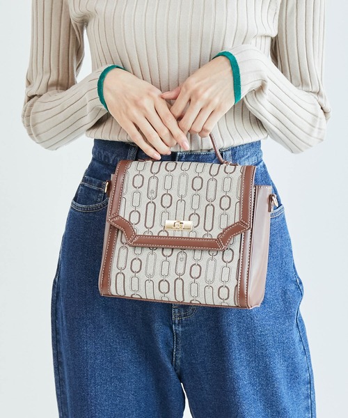 ROPE' PICNIC（ロペピクニック）の「モノグラムフラップミドルショルダーバッグ（ショルダーバッグ・レディース・ブラウン/ブラック系その他・FREE）」の10枚目の写真