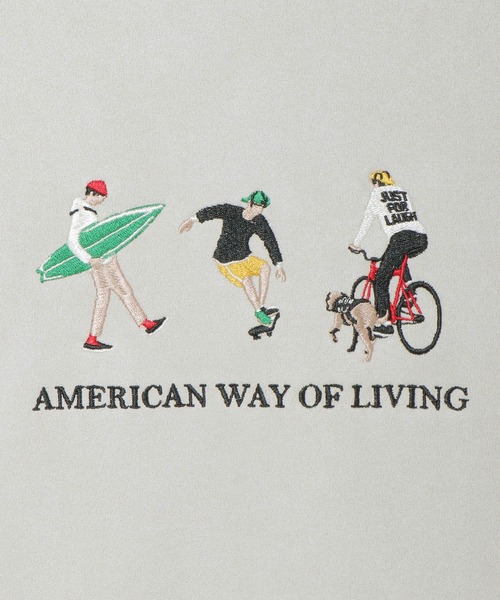 ikka（イッカ）の「フェイクスウェード刺繍プルオーバー（スウェット・メンズ・チャコールグレー/ライトグレー/オリーブ/ピンク/ブルー・S/M/L/XL）」の22枚目の写真