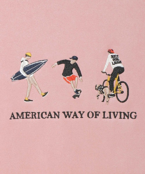 ikka（イッカ）の「フェイクスウェード刺繍プルオーバー（スウェット・メンズ・チャコールグレー/ライトグレー/オリーブ/ピンク/ブルー・S/M/L/XL）」の15枚目の写真