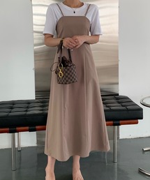 バックシャーリングキャミワンピース