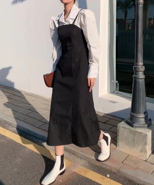 Diosfront（ディオスフロント）の「バックシャーリングキャミワンピース（ワンピース・レディース・ブラック/ブラウン/モカ/ベージュ/グレイッシュベージュ/カーキ・S/M/L）」の11枚目の写真