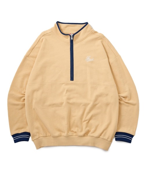 WHO'S WHO gallery（フーズフーギャラリー）の「COOPER FACTパイピングハーフジップ（スウェット・メンズ・アッシュグレー/ネイビー/イエロー/ブラック・FREE）」の4枚目の写真