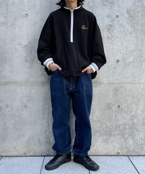 WHO'S WHO gallery（フーズフーギャラリー）の「COOPER FACTパイピングハーフジップ（スウェット・メンズ・アッシュグレー/ネイビー/イエロー/ブラック・FREE）」の18枚目の写真