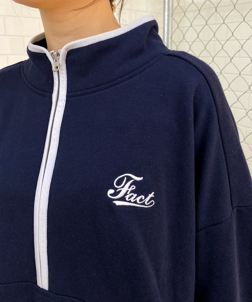 WHO'S WHO gallery（フーズフーギャラリー）の「COOPER FACTパイピングハーフジップ（スウェット・メンズ・アッシュグレー/ネイビー/イエロー/ブラック・FREE）」の20枚目の写真